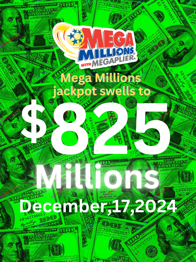 Mega Millions jackpot swells to $825M.